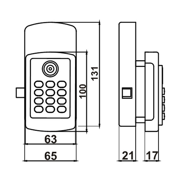 Electronic Cabinet Lock - Cyber Digit Classic SPECIFICATIONS