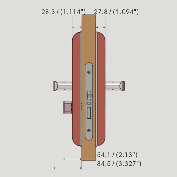 Visual II RFID Side Dimensions