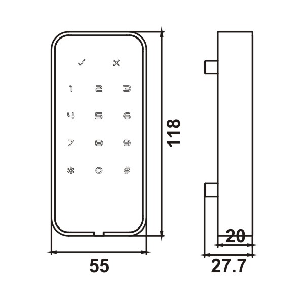 Cyber II Touch Dimensions